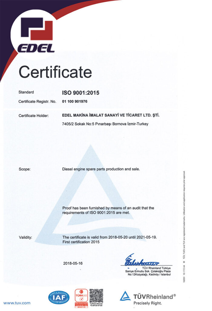 edel certificate 02